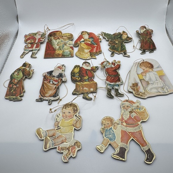 Merrimack Publishing Other - Set of 12 Merrimack Publishing 1977 & 1985 Victorian cutout cardboard ornaments